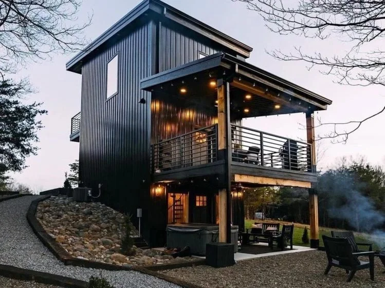 Fotografía de una casa container tamaño premium