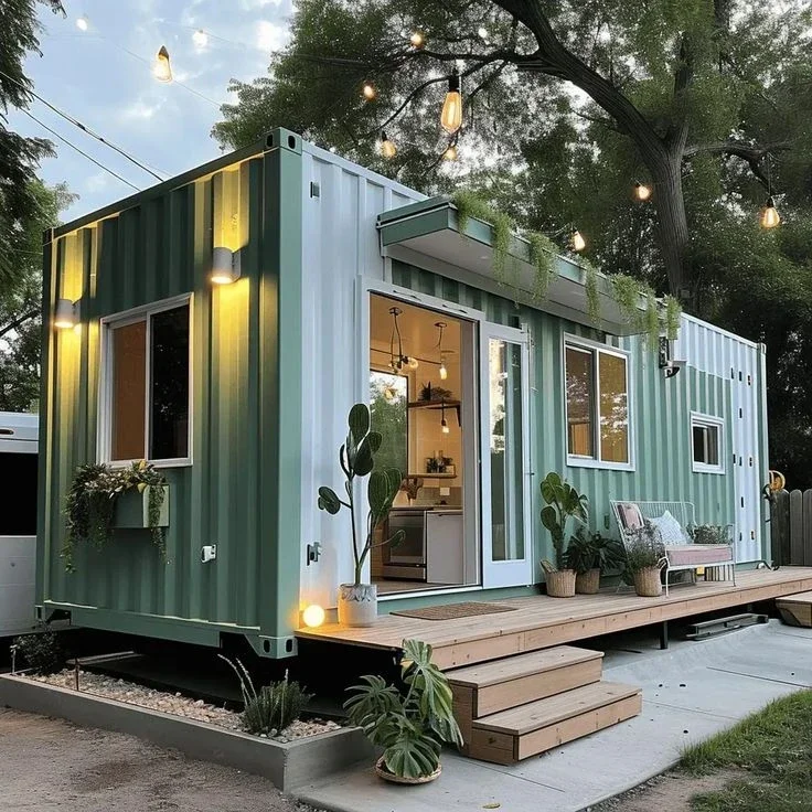 Fotografía de una casa container compacta